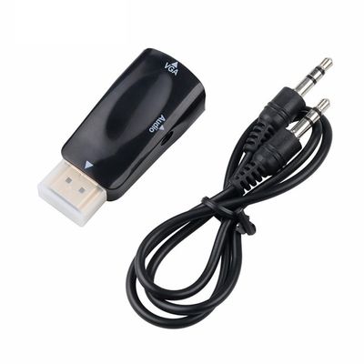 ESTCNK Compactly HDTV to VGA Converter 1080P Resolution Sound for Monitors and Projectors Sharpness Picture