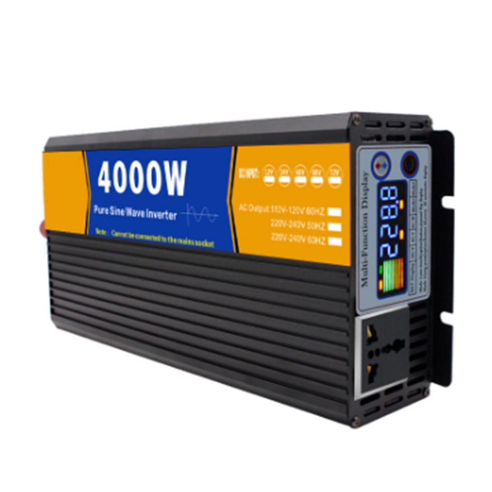 HYZHANHONG Power Inverter, 2000 Watt Car Power Inverter Pure Sine Wave with LED Display/1 AC Outlets/4000W Peak Power Car Inverter for Vehicles/Truck/Car/Laptop,24V to 220V