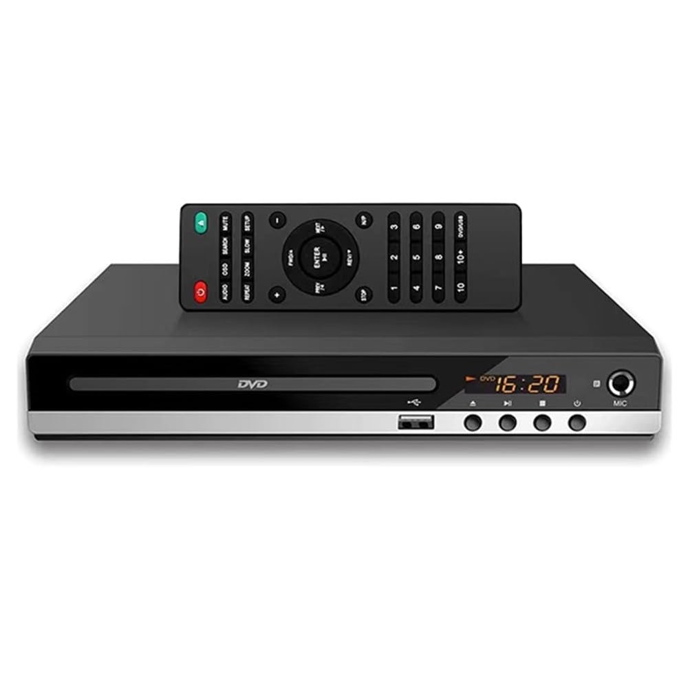 Wuden DVD Player High-Defination 1080P Home DVD Player Box for TV DVD229 HD DVD Player CD-Discs Player AV Output MIC-Port US Plug