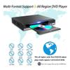 Wuden DVD Player High-Defination 1080P Home DVD Player Box for TV DVD229 HD DVD Player CD-Discs Player AV Output MIC-Port US Plug view 2