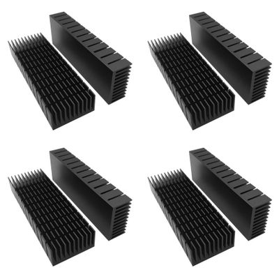 Wuden 8 Pcs 40mm Heatsink Kit 120mm X 40mm X 20mm, Cooler Aluminum Heatsink for Cooling LED Peltier Thermal Module