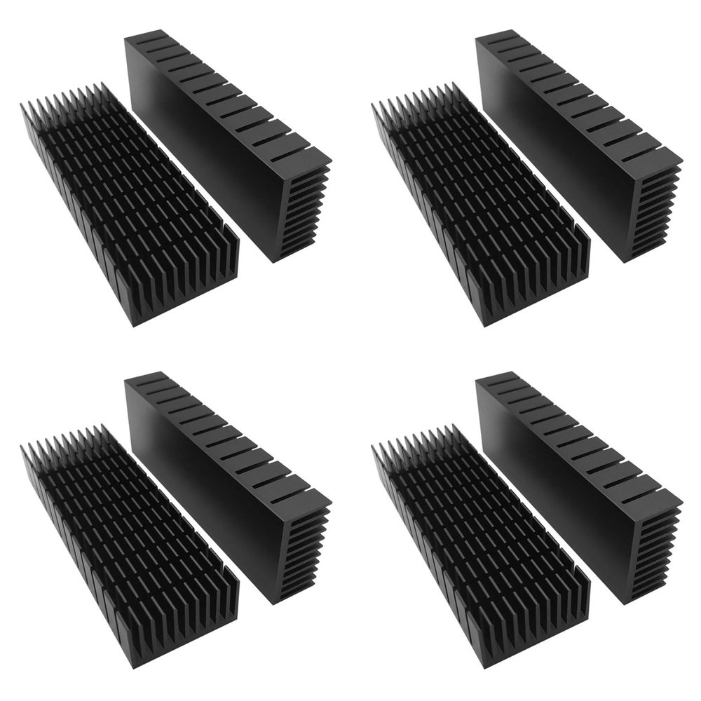 Wuden 8 Pcs 40mm Heatsink Kit 120mm X 40mm X 20mm, Cooler Aluminum Heatsink for Cooling LED Peltier Thermal Module