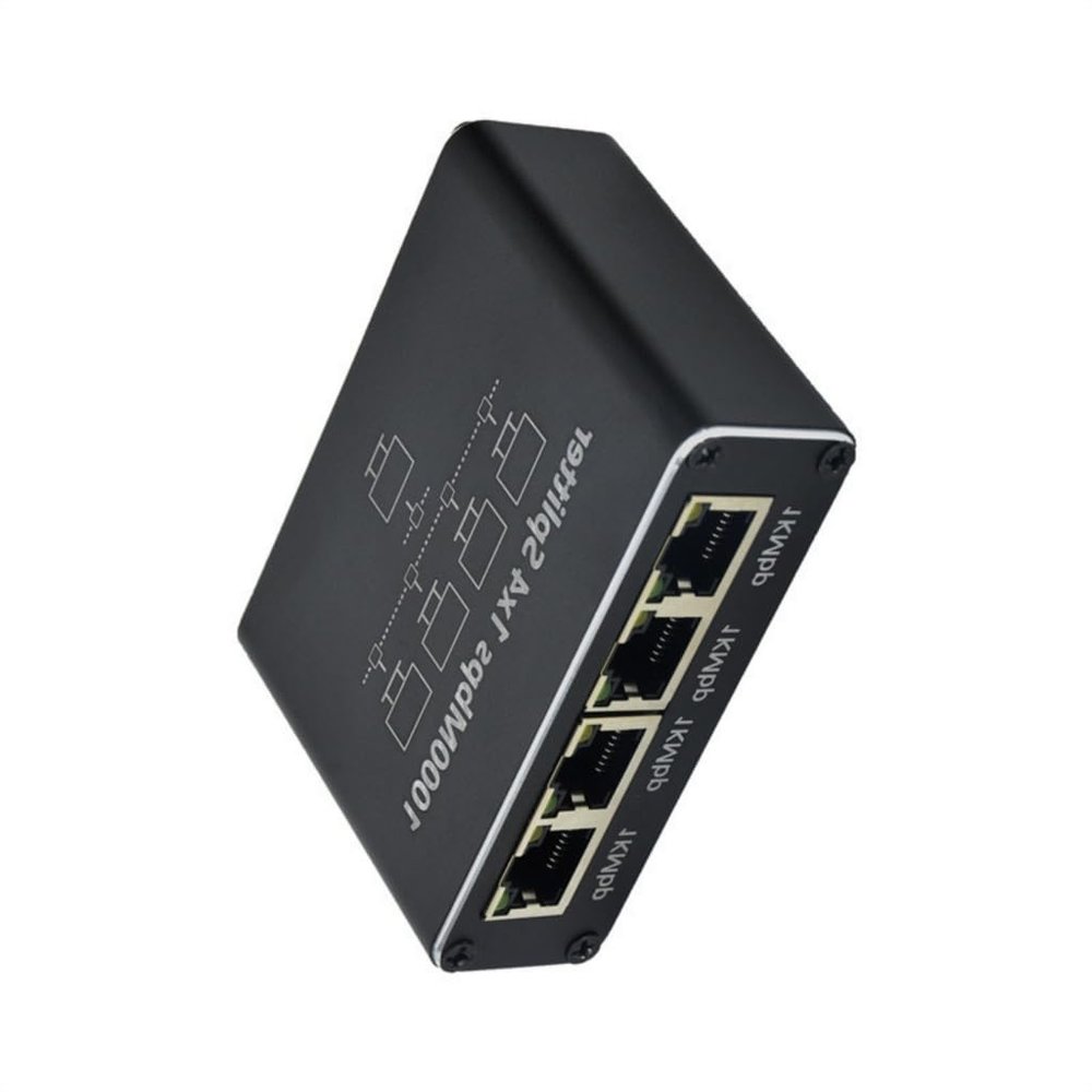 RJ45 Splitter 1 to 2/1 to 3/1 to 4 Ethernet Splitter 1000Mbps Networking Converter for Easily Internet Connection