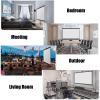 60/72 Inch Outdoor Projector Screen with Stand, 4K Hd Foldable Projector Screen, Portable Movie Screen, for Movie Night Camping, Conference, Office, Presentations-16:09-60 (16:09 72) view 4