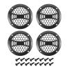 MECCANIXITY 4 Pcs 2inch Black Speaker Grill Mesh Plastic Woofer Guard Protector Dust Cover Black Decorative Circle Plastic Frame with Screws for Home Audio Car Speaker Replacement view 1