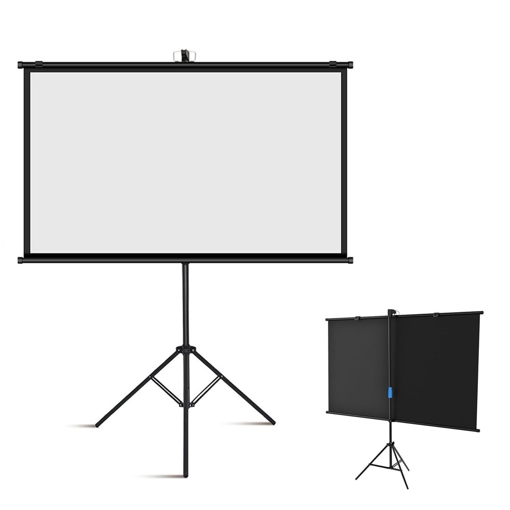 60", 72" Projection Screen Tripod, 4:3/16:9 Portable Projector Screen with Stand, Wall Mount Indoor/Outdoor Mobile Movie Screen for Home Backyad Party Or Movie Office-4:03-60 (16:09 72)