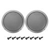 MECCANIXITY 2 Pcs 8inch Black Speaker Grill Mesh Metal Woofer Guard Protector Dust Cover Iron Gray Decorative Circle ABS Frame with Screws for Home Audio Car Speaker Replacement view 1