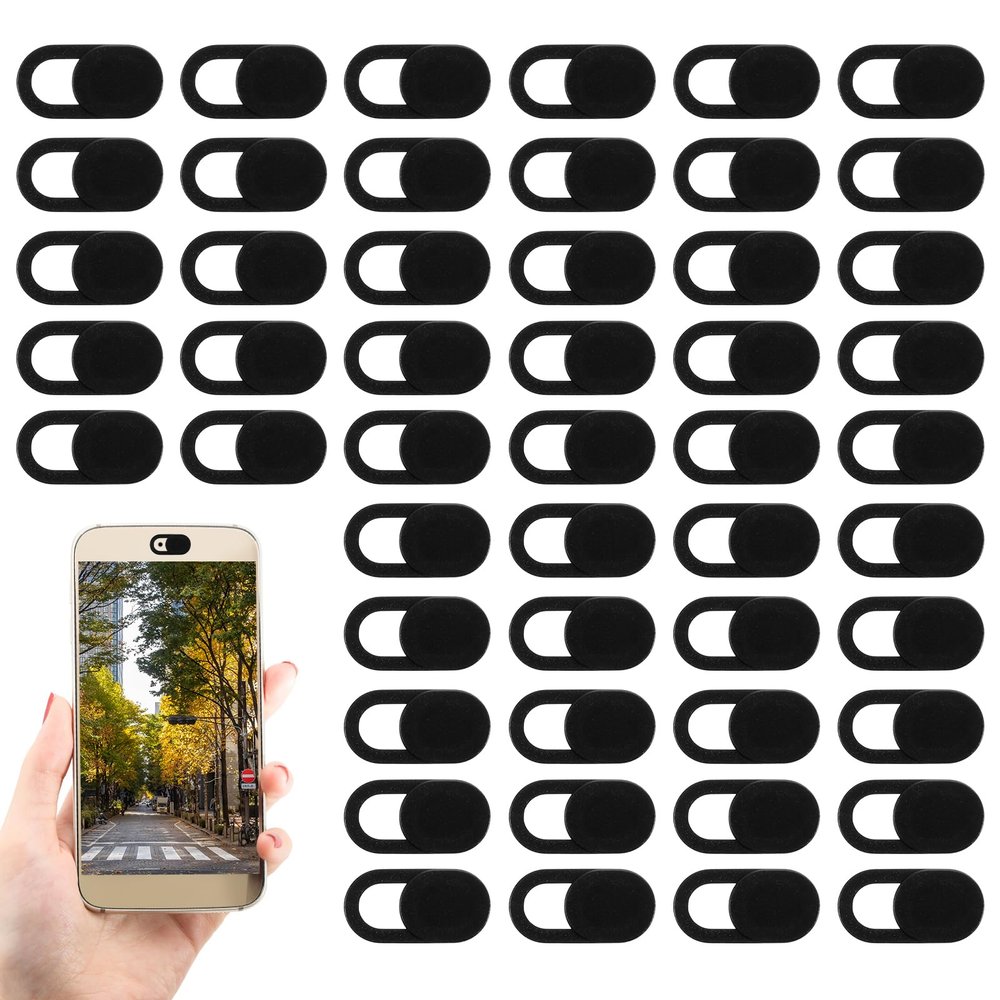 50 Pcs Webcam Cover Slide, 0.023 Inch Ultra-Thin Universal Laptop Camera Cover Slide for Laptop, Computer, Phone Protect Your Privacy and Security
