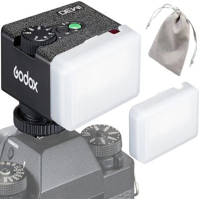Godox iM30 Mini Flash Camera Flash with Diffuser, GN 15,7 Power Levels,CCT 6500K200K,Manual Flash Speedlite for Canon/Sony zv1/Sony zve10 /Ricoh gr3/Nikon/Fuji f1-230 Full-Power Flashes/3.6S Recycle