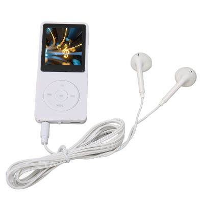 8GB Memory, 30 Hours Playback, 64GB Expandable, Lightweight MP3 MP4 Player, Lossless Sound Quality, with Classic Buttons, Easy Navigation, Palm Size, 1.8in Screen, Built in (White)