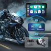 YZW Portable 7 inch Wireless Motorcycle Carplay GPS Screen with Android Auto, Navigation System Quick Release, Anti-thef, Bluetooth, Siri, Google Asistant, Light Sensor, Music Sharing,Vioce Control view 3