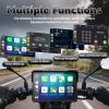 YZW Portable 7 inch Wireless Motorcycle Carplay GPS Screen with Android Auto, Navigation System Quick Release, Anti-thef, Bluetooth, Siri, Google Asistant, Light Sensor, Music Sharing,Vioce Control view 4