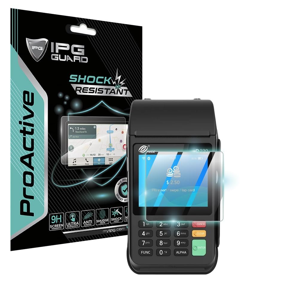 IPG ProActive Made for PAX Linux Mobil POS D230 2.8 Inch Touchscreen Display 9H Hardness Screen Protector Nano Ceramic Film Ultra Responsive for paxD230