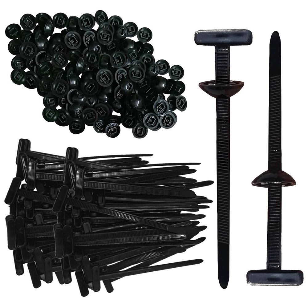 20/50/100PCS Nylon Universal Cable Tie Buckle, Upgrade Multipurpose Plastic Cable Ties Tool Fasteners Car Body, Heavy Duty Self Locking Nylon Zip Ties, for Car Daily Repair (50PCS Black)