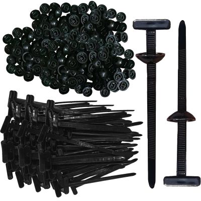 20/50/100PCS Nylon Universal Cable Tie Buckle, Upgrade Multipurpose Plastic Cable Ties Tool Fasteners Car Body, Heavy Duty Self Locking Nylon Zip Ties, for Car Daily Repair (100PCS Black)