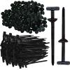 20/50/100PCS Nylon Universal Cable Tie Buckle, Upgrade Multipurpose Plastic Cable Ties Tool Fasteners Car Body, Heavy Duty Self Locking Nylon Zip Ties, for Car Daily Repair (100PCS Black) view 1