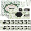 12 Pack Disposable Cameras for Wedding Bulk, Watercolor Eucalyptus Single-Use One Time Film Cameras with Flash for Birthday Baby Shower Gathering Wedding 35mm lSO 400 Color Film 17 Exposures view 1
