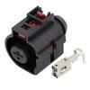 HUABAO 1 Pin Black Car Water Proof Connector with Terminal Plug DJ7015A-6.3-21 1P(10 Sets) view 3