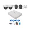 Revo Ultra Blue Series 4CH 4K POE H.265 NVR, 1TB & 4X 2K (4MP) Indoor/Outdoor IR Cameras with Built-in Mic  Remote Access Via Pc, Mac & Phone (No Monthly Fee) view 2