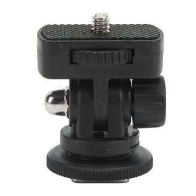 Monitor Ball Head, Compact and Portable, 180 Degree Adjustable Mini Adapter with Rubber Pad Design, Lightweight ABS Material, Multi Interface, for Camera, Monitor, Lighting, with