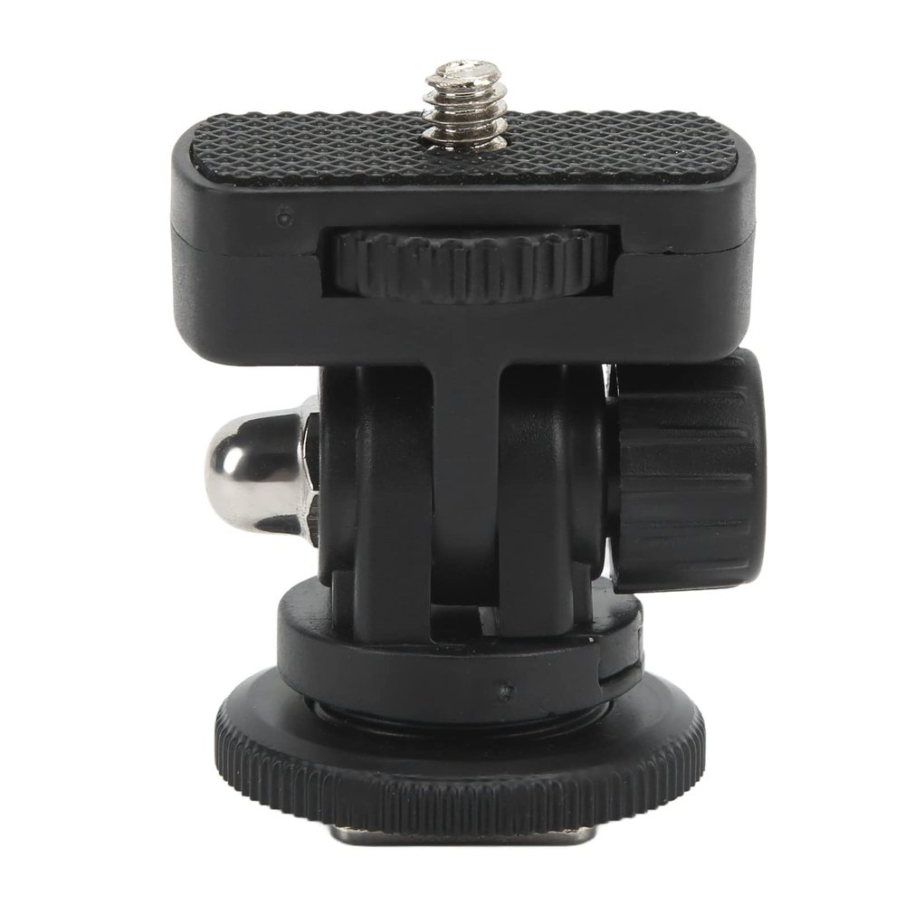 Monitor Ball Head, Compact and Portable, 180 Degree Adjustable Mini Adapter with Rubber Pad Design, Lightweight ABS Material, Multi Interface, for Camera, Monitor, Lighting, with