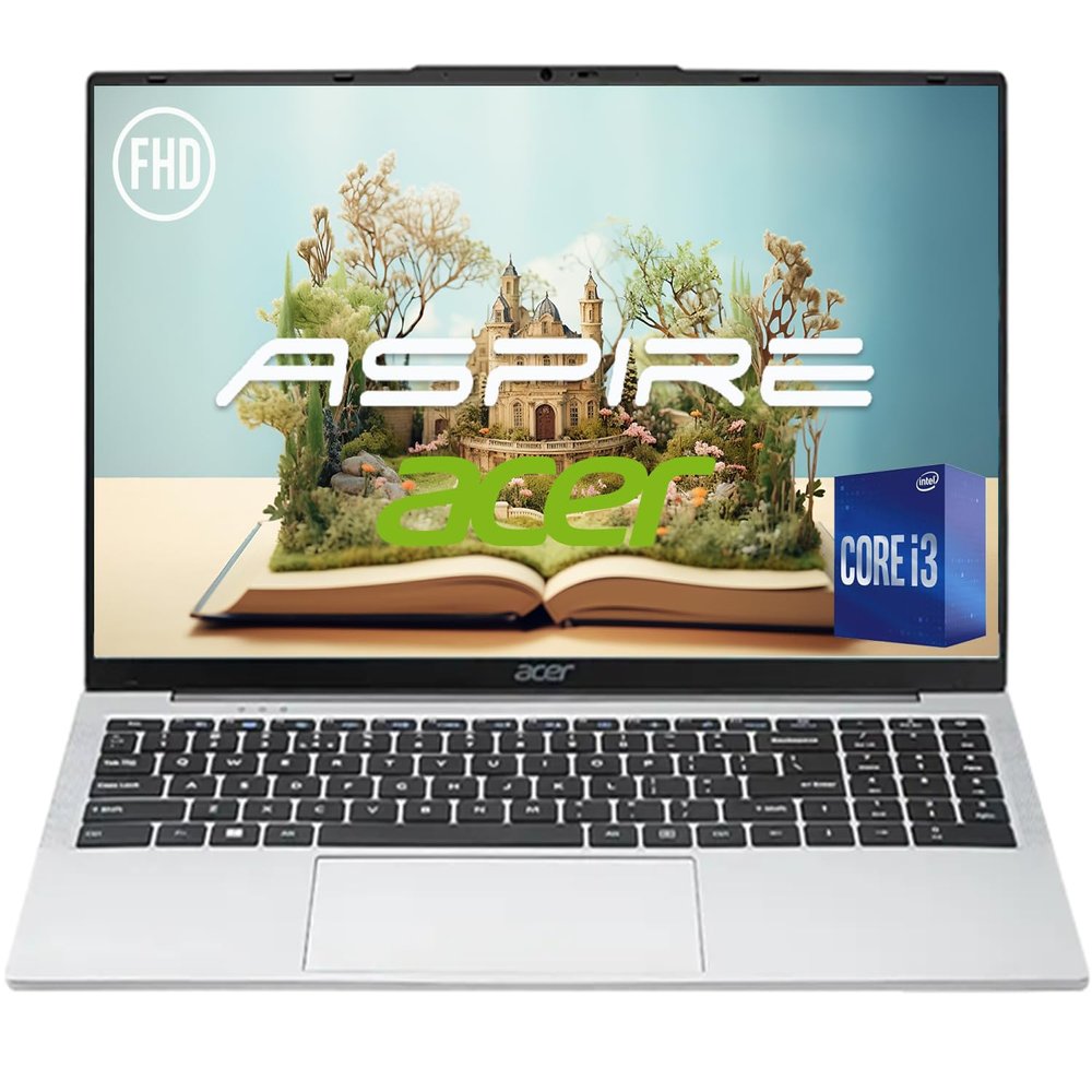 acer Aspire 3 Slim Laptop with Office 365 for The Web - Backlit Keyboard - Intel Core I3-1305U Processor - 8GB RAM - 256GB SSD - 15.6" FHD - Windows 11 no Mouse