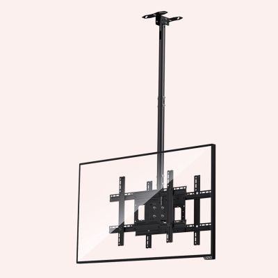 POLGDW TV Stand Dual Sided Ceiling TV Mount Bracket, Tilt TV Bracket Fits 24-55 Inch TVs, Mount On Ceilings, Holds Two Screen,