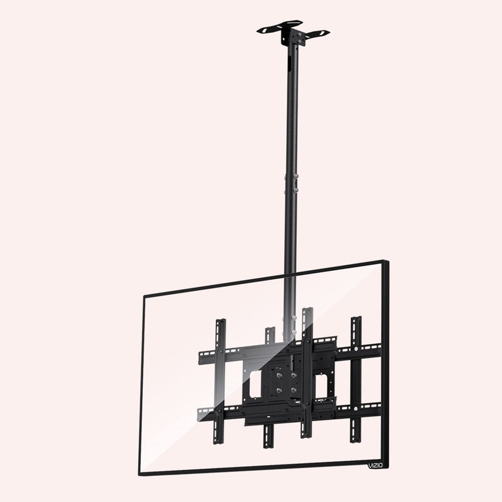 POLGDW TV Stand Dual Sided Ceiling TV Mount Bracket, Tilt TV Bracket Fits 24-55 Inch TVs, Mount On Ceilings, Holds Two Screen,