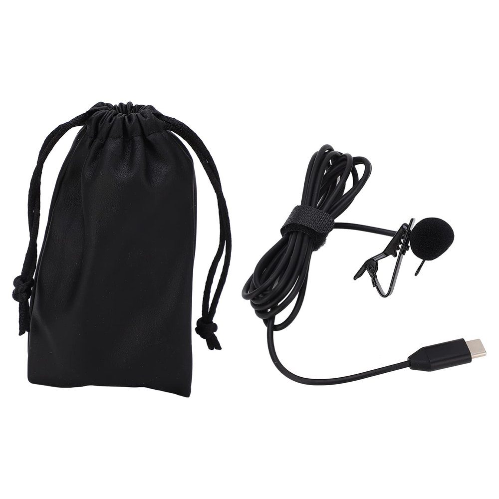 Vikye Type C Lavalier Microphone, Noise Reduction Omnidirectional Lapel Microphone, Clip On for ONE X2 X3 Action Camera Accessories