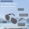 Dpofirs Smart AI Glasses with 100+ Translations, Bluetooth 5.3 Polarized Sunglasses AI Translator Built in Mic Speaker, Smart Eyewear for Gaming Meeting Travel (Black) view 4