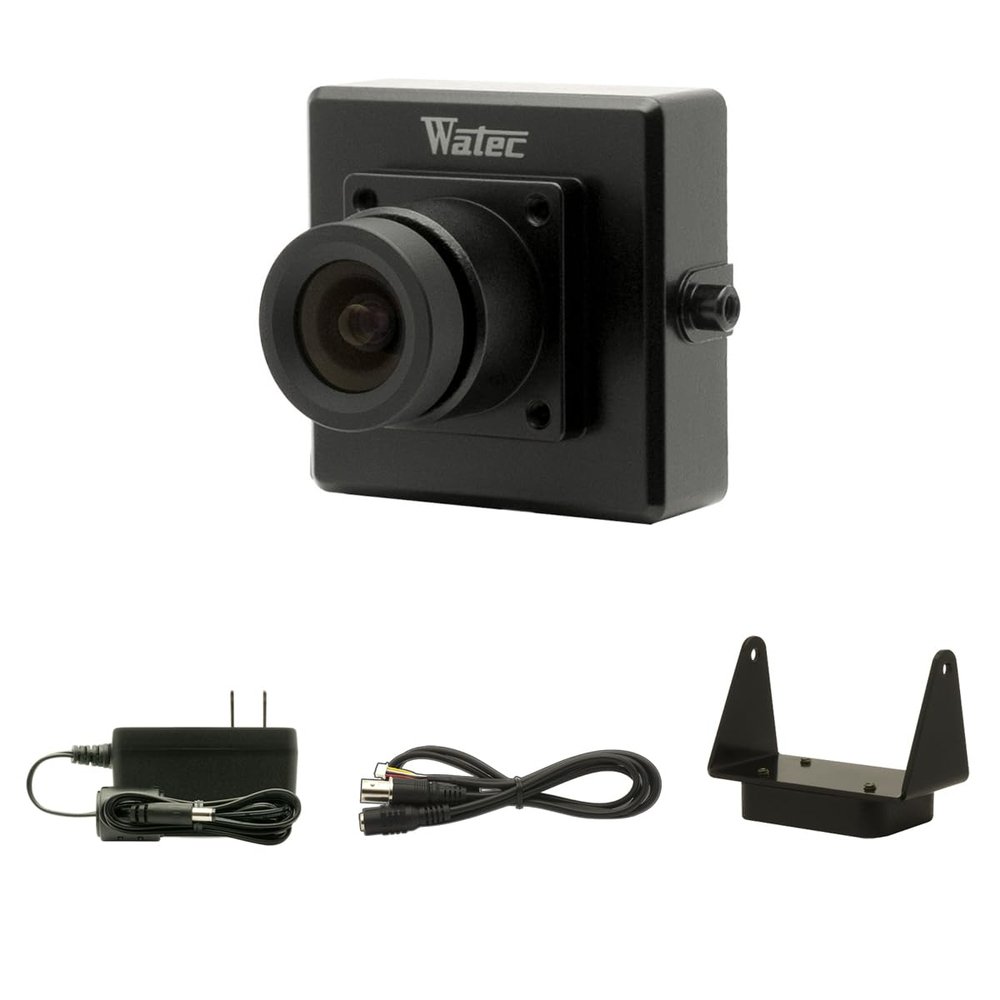 Watec 660E G3.8 EIA PAQ Compact Camera Kit Miniature Adjustable Security Camera for Body, Action, Medical Use Includes Mount, Power/Video Harness, Power Supply Plug-and-Play Ready