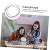 Mikikit 14 Foldable Flash Diffuser Cover Ring Light Diffuser for Portrait and Product Photography Easy to Carry Softbox for Fluorescent Flash Light White view 3