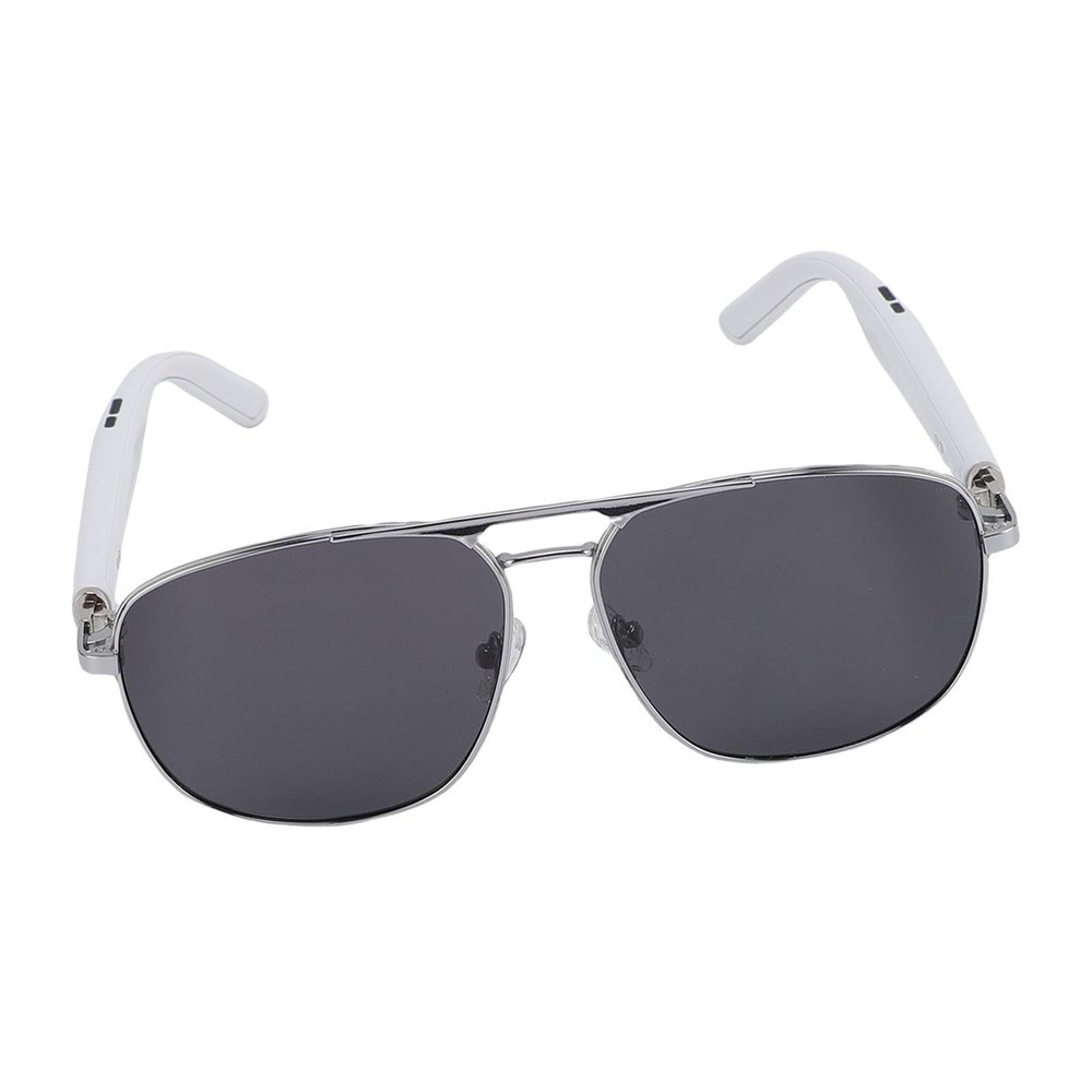 Dpofirs Smart AI Glasses with 100+ Translations, Bluetooth 5.3 Polarized Sunglasses AI Translator Built in Mic Speaker, Smart Eyewear for Gaming Meeting Travel (White)