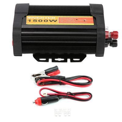 12V DC To AC 1500W Car Auto Voltage Transformer Inverter Converter Aluminum Alloy with USB Output DC 5V 2.1A Ideal for Road Trips Vacations Outdoors and Emergency Kits