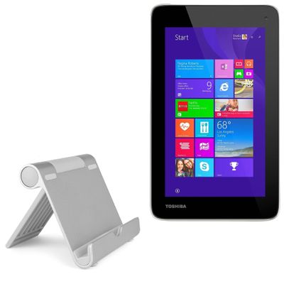 BoxWave Stand and Mount Compatible with Toshiba Encore Mini WT7 - VersaView Aluminum Stand, Portable, Multi Angle Viewing Sturdy