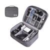 TEHAUX Data Cable Storage Bag Separate Zones Electronics Organizer Pouch for Powerbank Headphones Usb Travel Grey view 1