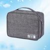 TEHAUX Data Cable Storage Bag Separate Zones Electronics Organizer Pouch for Powerbank Headphones Usb Travel Grey view 3