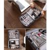 TEHAUX Data Cable Storage Bag Separate Zones Electronics Organizer Pouch for Powerbank Headphones Usb Travel Grey view 4