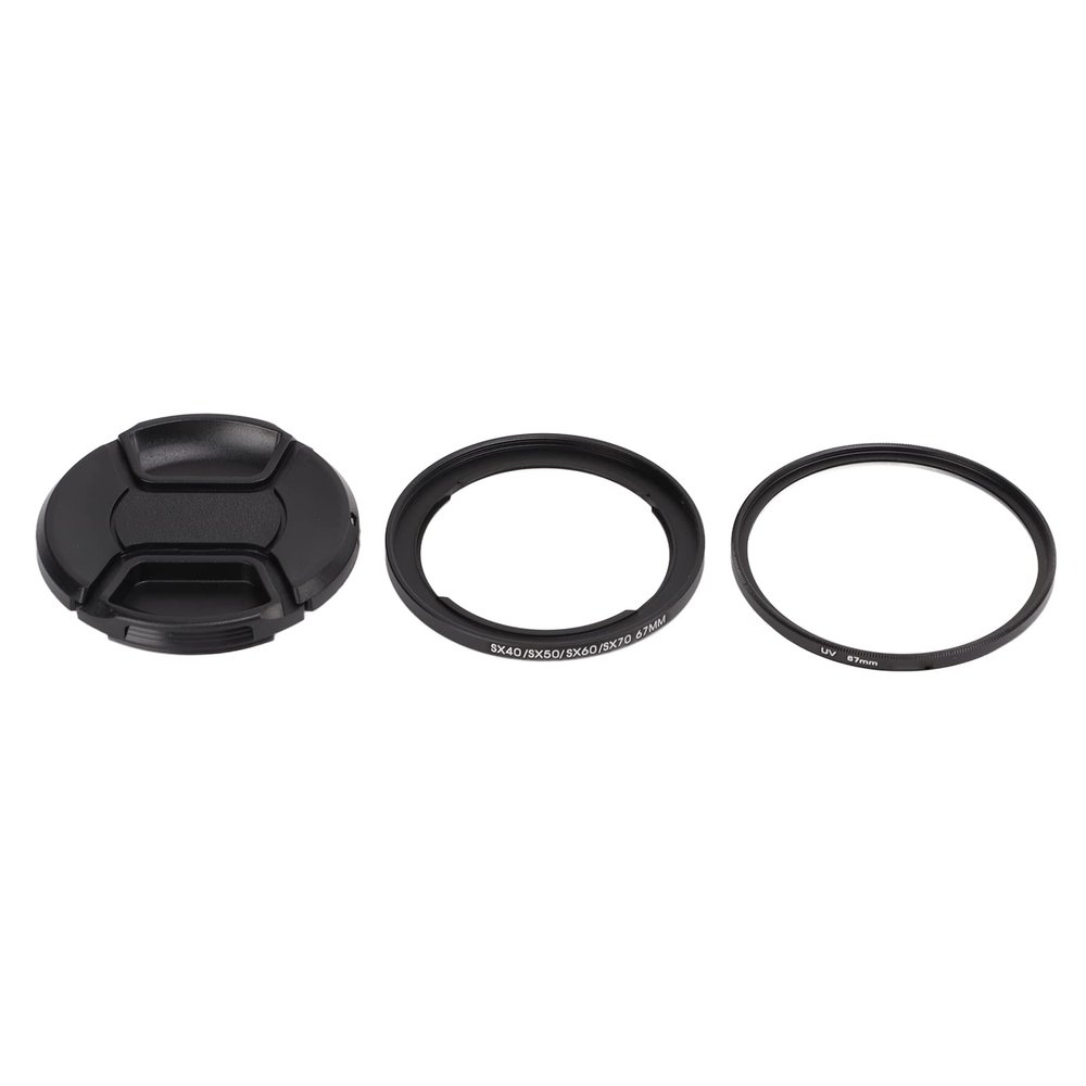 67mm Filter Ring Lens Cap Set for SX40/SX50/SX60/SX70 Cameras Protective Kit