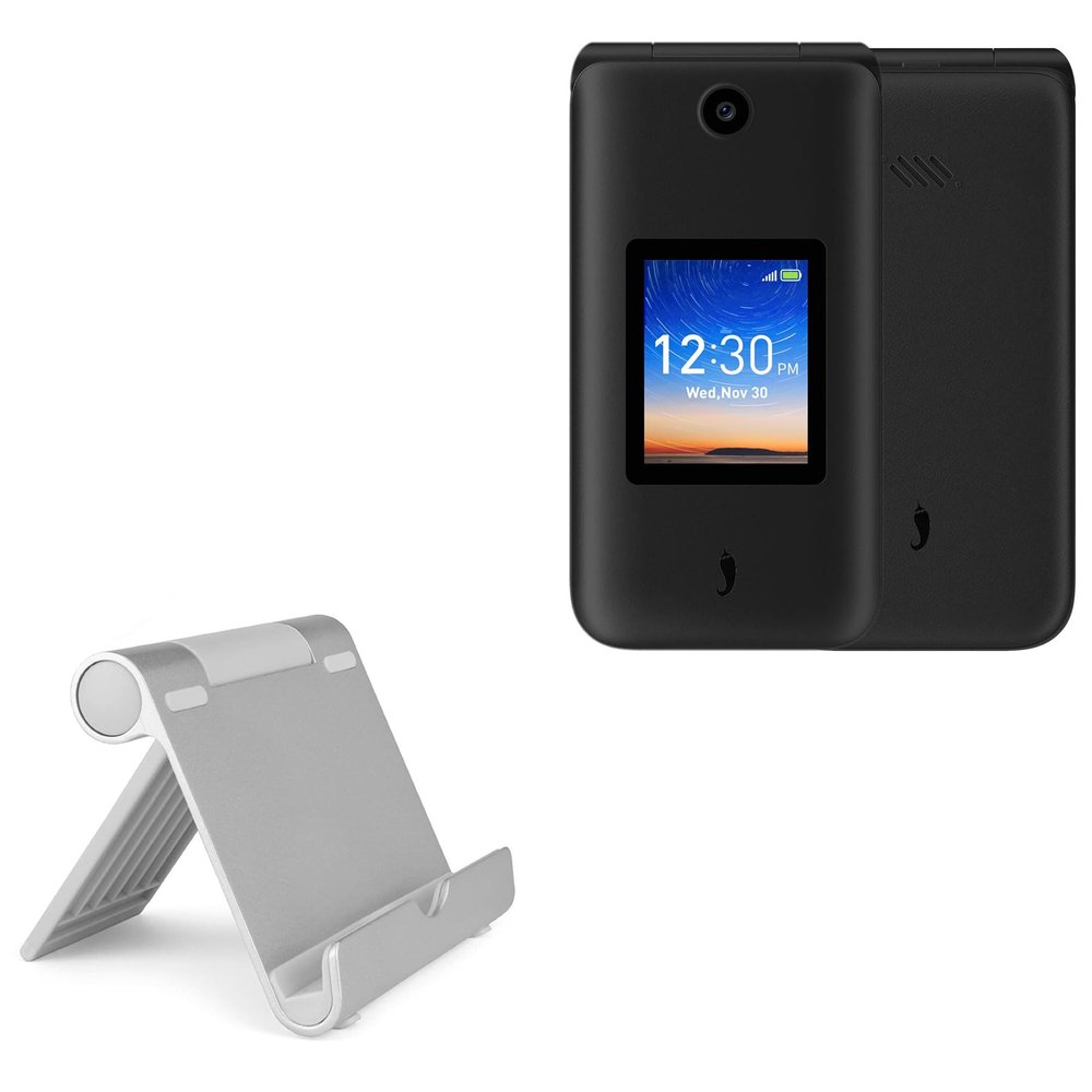 BoxWave Stand and Mount Compatible with Hot Pepper Flip - VersaView Aluminum Stand, Portable, Multi Angle Viewing Sturdy