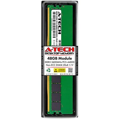 A-Tech 48GB RAM for ASUS ROG Strix Z790-E Gaming WiFi II, Z790-E Gaming WiFi Motherboard | DDR5 5600MHz PC5-44800 DIMM 2Rx8 1.1V 288-Pin Non-ECC UDIMM Memory Upgrade