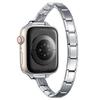9mm Silvertone Stainless Steel Italian Charm Bracelet Single Band Compatible with Apple Watch Sizes 38mm 40mm 41mm Modular Link Replacement Strap for iWatch Series 9 8 7 6 5 4 3 2 1 SE Ultra view 1