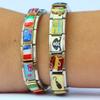 9mm Silvertone Stainless Steel Italian Charm Bracelet Single Band Compatible with Apple Watch Sizes 38mm 40mm 41mm Modular Link Replacement Strap for iWatch Series 9 8 7 6 5 4 3 2 1 SE Ultra view 4