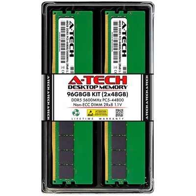 A-Tech 96GB Kit (2x48GB) RAM for ASUS ROG Strix G16CHR, G16CH, G13CH, G35CA Gaming Desktop | DDR5 5600MHz PC5-44800 DIMM 2Rx8 1.1V 288-Pin Non-ECC UDIMM Memory Upgrade