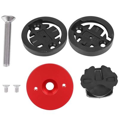 Mountain Bike Aluminium Alloy Wrist Group Code Table Base Bowl Set Cover Riding Accessories Tool for Bike Phone Interphone Bracket Red Black ((red))