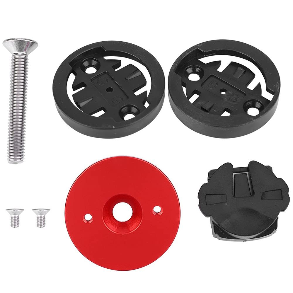 Mountain Bike Aluminium Alloy Wrist Group Code Table Base Bowl Set Cover Riding Accessories Tool for Bike Phone Interphone Bracket Red Black ((red))
