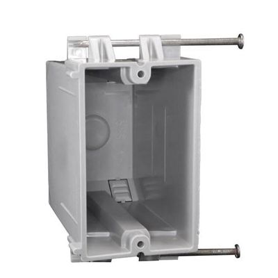22 cu. in. Work Rectangle PVC 1 Gang Switch Box Gray