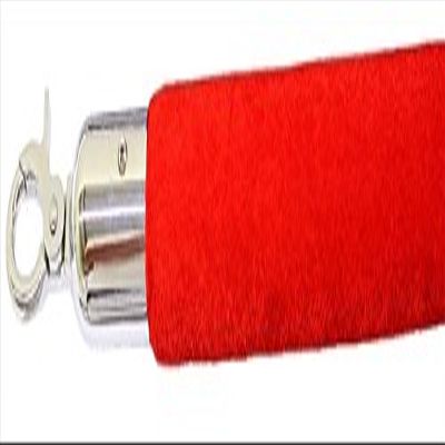 72 in. Velour Rope with Mirror Closable Hook - Red