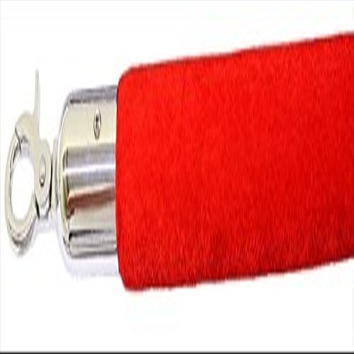 72 in. Velour Rope with Mirror Closable Hook - Red