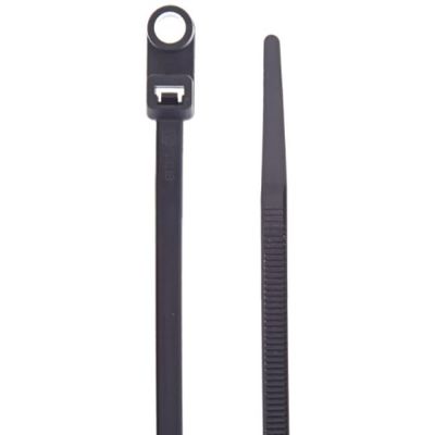 8 in. Mounting Cable Tie Black - Pack of 100
